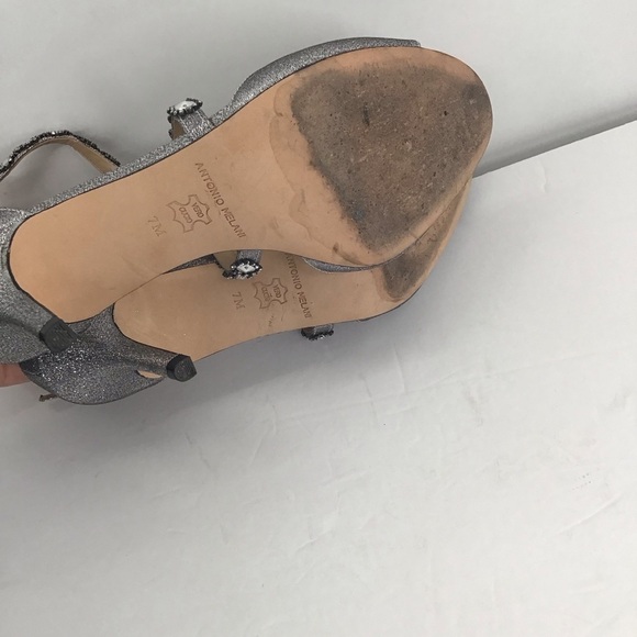 Antonio Melani Jamme Galaxy Heel Formal Wedding Party Silver Size 7 - Picture 8 of 9